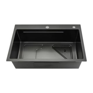 Мойка для кухни с коландером Gappo GS7246-6 чёрный